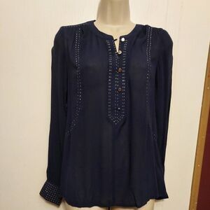 Jennifer Lopez VGC Navy blue XS arm pit to pit  19 inches length 24 in